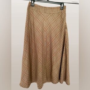 A-line Vintage Career Corp Business Classic Plaid Skirt size 4